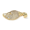 Brass Micro Pave Clear Cubic Zirconia Pendants KK-L257-02G-02-2