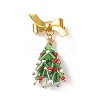 Christmas Theme Glass Beaded Tree Brooch JEWB-TA00009-1