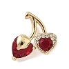 Brass Micro Pave Cubic Zirconia Pendants KK-F909-03G-1