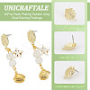 30Pcs Rack Plating Golden Alloy Stud Earring Findings EJEW-UN0002-37-4