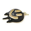 Halloween Theme Brass Enamel Pendants KK-L248-01G-02-2
