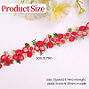Flower Polyester Jacquard Ribbon FABR-PW0001-248B-2