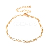 Brass Oval Link Chains Bracelets for Women BJEW-H611-01G-1