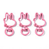 Spray Painted Eco-Friendly Alloy Swivel Snap Hooks Clasps PALLOY-T080-12J-NR-1