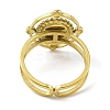 304 Stainless Steel Enamel Open Cuff Rings for Women RJEW-F166-43G-02-3