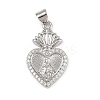 Brass Micro Pave Cubic Zirconia Pendants KK-P323-11U-P02-1