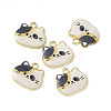 Painted Alloy Pendants PALLOY-P288-02G-02-3