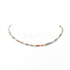 Natural Pearl & Glass Beaded Necklace for Women NJEW-JN04241-4