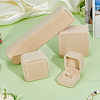 4pcs 4 styles Square & Rectangle Velvet Jewelry Gift Boxes Set ODIS-DC0001-02-3