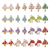 56Pcs 14 Style Alloy Enamel Pendants ENAM-SC0003-77-1