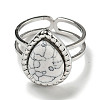 304 Stainless Steel Open Cuff Rings RJEW-C079-15P-01-2