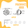 6Pcs Alloy Cufflinks & 10Pcs 4-Hole Plastic Buttons HJEW-GA00041-2