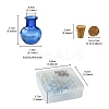 10Pcs 5 Colors Round Glass Cork Bottles Ornament GLAA-FS0001-73-5