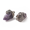 Natural Amethyst Pendants G-C051-03F-4