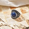 Natural Lapis Lazuli Adjustable Rings RJEW-I108-03AS-02-2