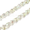 Electroplate Transparent Glass Beads Strands LS-EGLA-U004-03A-HP06-1
