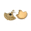 Ion Plating(IP) 304 Stainless Steel with Natural & Synthetic Gemstone Pendants STAS-G351-27G-2