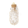 Glass Bottles Pendants PALLOY-JF03918-1