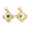 Brass Micro Pave Cubic Zirconia Pendants KK-M246-30G-1