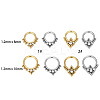 316L Surgical Stainless Steel Micro Pave Clear Cubic Zirconia Nose Rings WG1C8D8-05-3