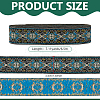 Ethnic Style Flower Pattern Polyester Ribbon OCOR-WH0078-392-2