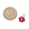 20Pcs 5 Colors Glass Charms PALLOY-JF02918-2