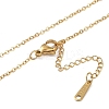 Ion Plating(IP) Initial Letter 304 Stainless Steel Pendant Necklaces NJEW-M199-01G-T-4