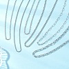6Pcs 6 Styles 304 Stainless Steel Figaro Chain & Curb Chain & Box Chain & Water Wave Chain & Cable Chain Necklaces Sets for Women NJEW-JN05630-2
