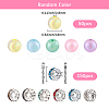 50Pcs Round Opaque Acrylic Beads MACR-SC0002-35-2