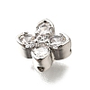 Brass Micro Pave Cubic Zirconia Beads KK-D356-03C-P-2