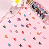 120Pcs 12 Colors Round Imitation Cat Eye Resin Beads RESI-CJ0004-65-5