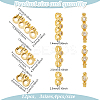 12Pcs 3 Styles Rack Plating Brass Pave Clear Cubic Zirconia Spacer Bars KK-GO0002-11-2