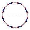 Polymer Clay Rhinestone Round Beaded Necklaces NJEW-SW00049-02-1