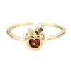 Brass Micro Pave Cubic Zirconia Cuff Rings RJEW-Q161-006-NF-2