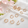 6Pairs 6 Styles Alloy Geometry Dangle Clip-on Earrings for Women EJEW-UN0002-81-2
