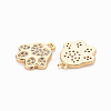 Brass Micro Pave Clear Cubic Zirconia Charms KK-N231-247-NF-2