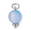 Frosted Transparent Acrylic Pendants PALLOY-JF04174-01-3