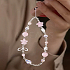 1Pc Alloy & PVC Flower Mobile Straps AJEW-LP0005-14-3
