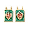 Brass Enamel Pendants X-KK-B157-28C-G-1