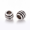Tibetan Silver Alloy Barrel Large Hole European Beads LFH10203Y-NF-1