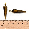 Natural Tiger Eye Pointed Pendants G-D089-01G-03-3