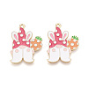 Alloy and Enamel Pendants ENAM-T021-21B-1