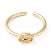 Zinc Alloy and 14K Gold Open Cuff Ring LS-RJEW-Q169-01G-02-2