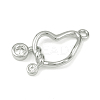Brass Micro Pave Clear Cubic Zirconia Pendants KK-G545-06P-2