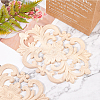 Rubber Wood Carved Onlay Applique Craft AJEW-OC0001-47-2