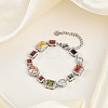 Brass Micro Pave Clear Cubic Zirconia Bracelets for Women BJEW-M047-04P-1