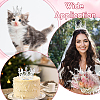 4Pcs 4 Styles Crown Zinc Alloy Cake Decoration AJEW-CP0008-84S-4