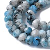 Dyed Natural Sesame Jasper Rondelle Beads Strands G-E316-2x4mm-A01-3