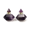 Natural Amethyst Perfume Bottle Pendants G-L623-08G-02-1