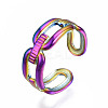 Open Oval Cuff Rings RJEW-N038-027-4
